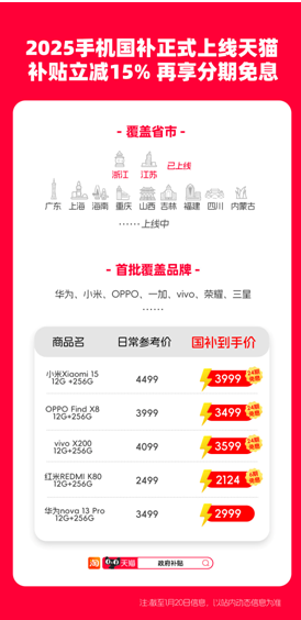 日正式实施天猫率先承接定了！手机国补1月20(图2)